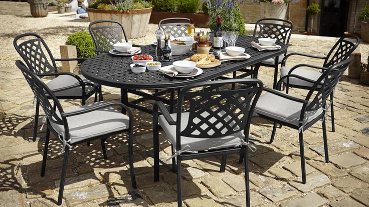 Berkeley Oval Set | Bistro table outdoor, Cast aluminium garden .