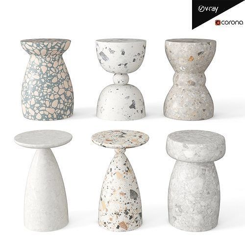 Ceramic garden stool collection 3 | 3D model | Ceramic garden .