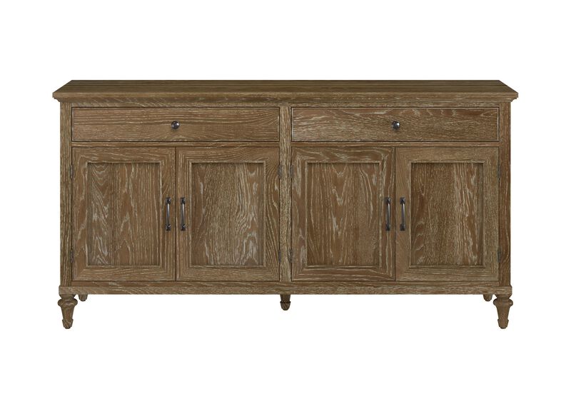 Custom Large Wood Buffet | 4-Doors with Beaded Inset | Ethan All