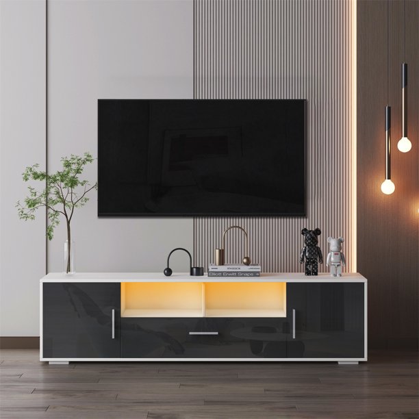 TV Stand fit up to 65'' TV, TV Cabinet TV Console Entry Table with .
