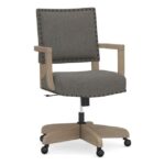 Manchester Upholstered Swivel Desk Chair | Swivel chair desk, Desk .