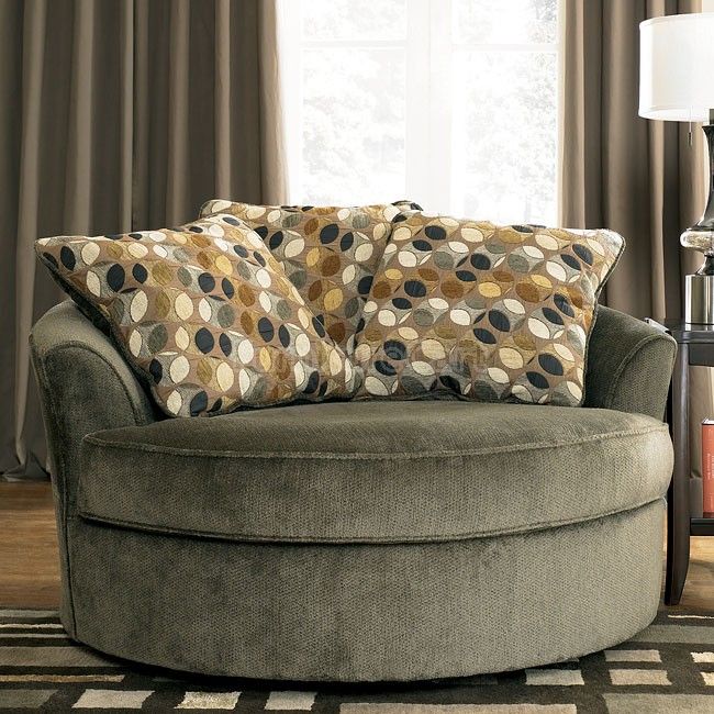 Kirkwood - Charcoal Oversized Swivel Accent Chair | Furniture .