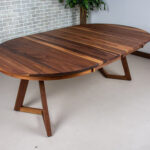 Round Walnut Table | Center Extension Table | Loewen Design Studi