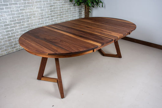 Round Walnut Table | Center Extension Table | Loewen Design Studi