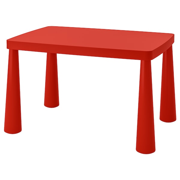 MAMMUT Children's table, in/outdoor red, 77x55 cm - IK