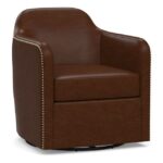 Smyth Leather Swivel Armchair | Swivel armchair, Leather armchair .