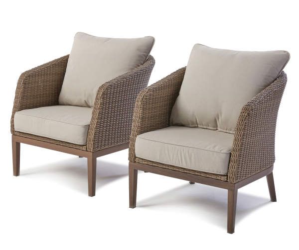 Broyhill Shoreline Deep Seat Cushioned Patio Club Chairs, 2-Pack .