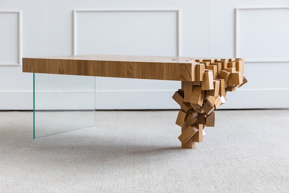 Wood Coffee Table Unique Coffee Table From Solid Oak - Et