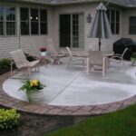 Stamped Concrete Patio with Border by Swiss Village Concrete .