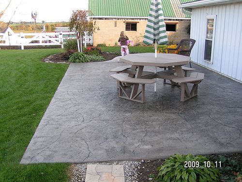 Stamped Concrete Patio by Swiss Village Concrete | Concrete patio .