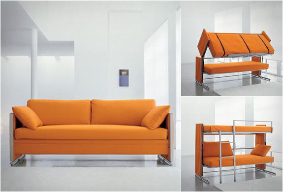 Sofa Bunk Bed | Móveis conversíveis, Sofás legais, Projetos de ca