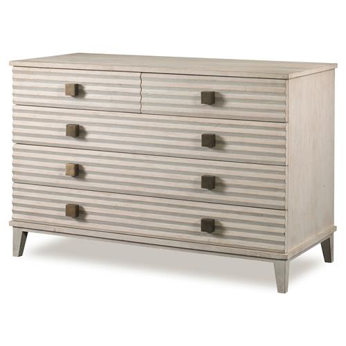 Mr. Brown Belmont Modern Corrugated Ivory Pine Dresser | Kathy Kuo .