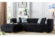 Lyon 104 in. W 2-Piece Soft Touch Velvet Sectional Sofa with .