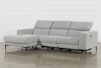 Maddie Grey 109" 2 Piece Reclining Sectional with Left Arm Facing .