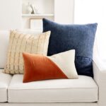 Cotton Linen & Velvet Corners Pillow Cover | Pillows, West elm .