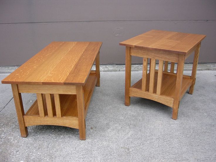 Quartersawn Oak Mission Style Coffee Table And End Table | Coffee .