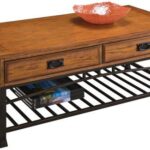 OSP Home Furnishings Sierra Coffee Table with Lower Storage Shelf .
