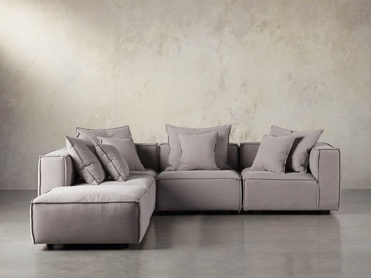 Coburn Five Piece Sectional in Capricorn Grey | Sectional sofa .