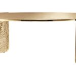 $549 Cuff Hammered Gold Coffee Table | Hammered coffee table .