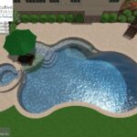Custom Pool Design - Freeform with round spa & sunledge | Backyard .