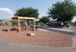 This spacious RV patio site at the Albuquerque KOA Journey .