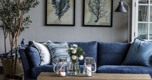 Navy living room inspiration | Blue sofas living room, Blue couch .