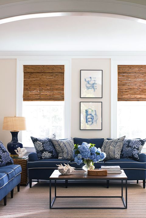Sofa Ideas For Family Rooms | Blue living room decor, Blue sofa .