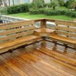Deck with built-in seating and table | Deck bench, Deck bench .