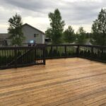 Sanded deck. Stain Pittsburgh paint natural cedar, behr solid .