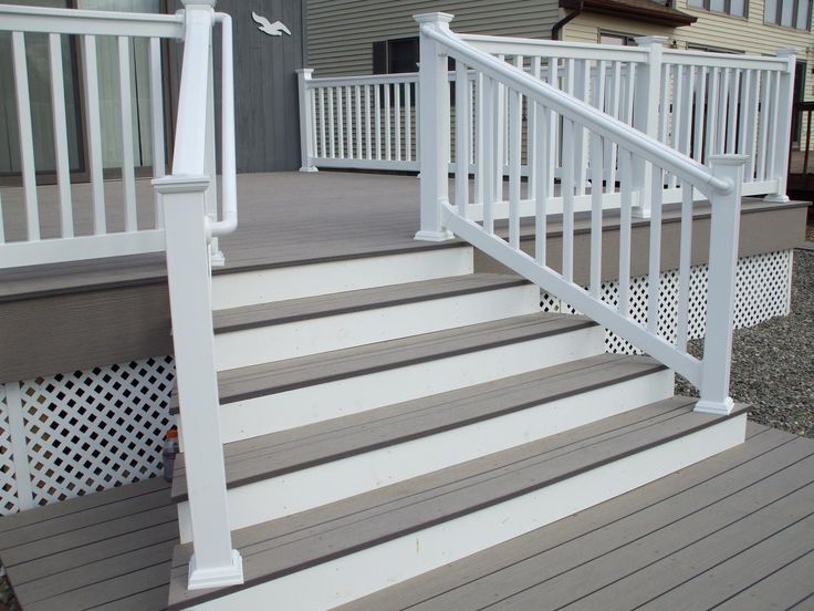 Love this- two tone opaque deck stain in gray and white! | Deck .