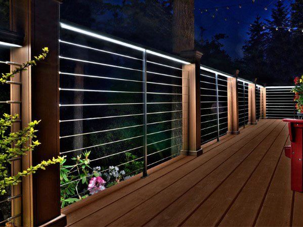 Top 60 Best Deck Lighting Ideas - Outdoor Illumination | Railings .