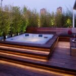 15 Deck Lighting Ideas for Every Season | Hot tub patio, Hot tub .