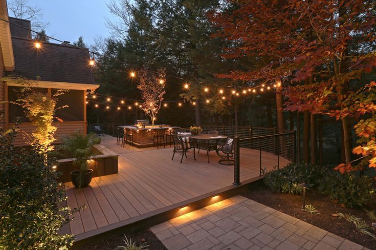 15 Deck Lighting Ideas for Every Season | Backyard lighting .
