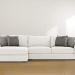 Delano Pearl Chenille 2 Piece 125" Sectional With Left Arm Facing .