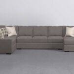 Delano Charcoal 3 Piece 169" Sectional With Right Arm Facing .