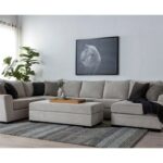 Delano Pearl Chenille 3 Piece 169" Sectional With Right Arm Facing .