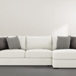 Delano Pearl Chenille 2 Piece 125" Sectional With Right Arm Facing .
