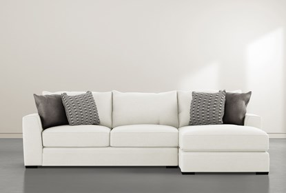 Delano Pearl Chenille 2 Piece 125" Sectional With Right Arm Facing .
