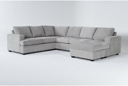 Bonaterra Dove 127" 2 Piece Sectional With Right Arm Facing Sofa .