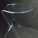 Clear Acrylic Lucite Ghost Edge Accent Side Table | Arredamento d .