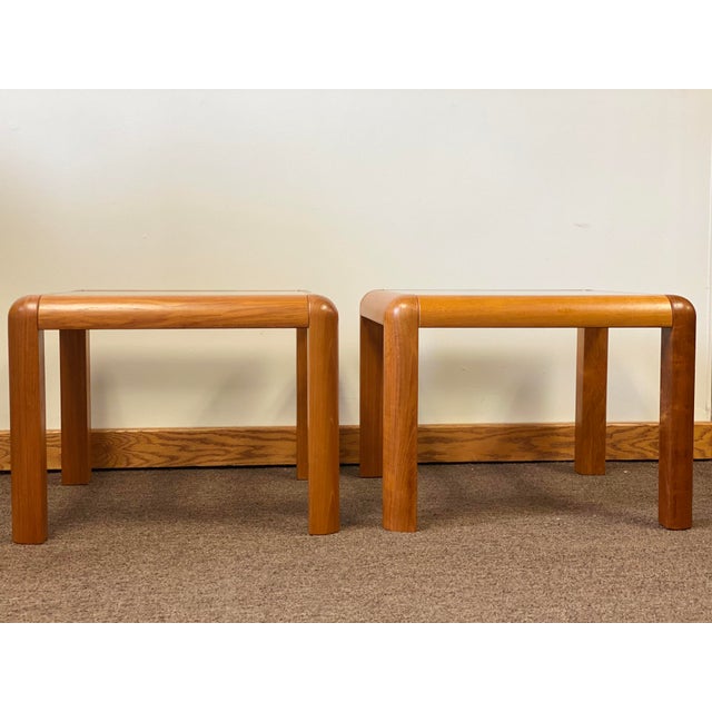 1960s Danish Trioh-Mobler Teak and Glass Square Side Tables – a .