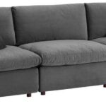 Commix Down Filled Overstuffed Performance Velvet 3-Seater Sofa .