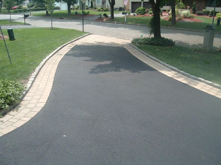 driveway concrete paver border on asphalt - Google Search | paving .