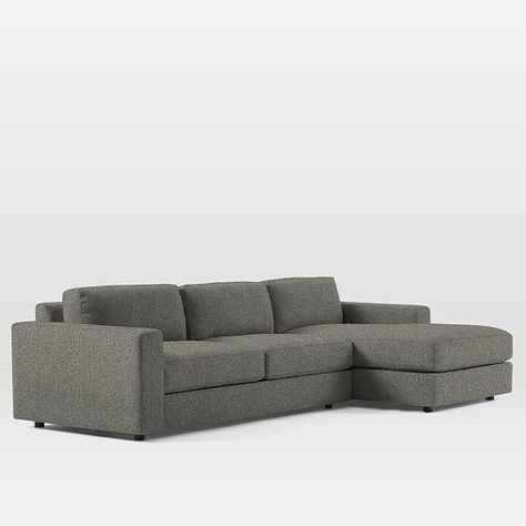 Urban 2 Piece Chaise Sectional | Sofa With Chaise - Pintere