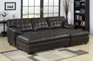 Homelegance Channel-Tufted 2-Piece Sectional Sofa Set, Dark Brown .