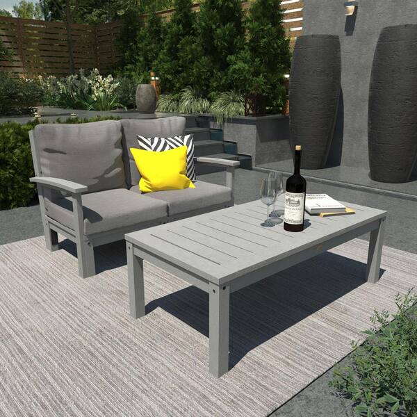 Highwood Bespoke Deep Seating 2-Piece Plastic Outdoor Loveseat and .