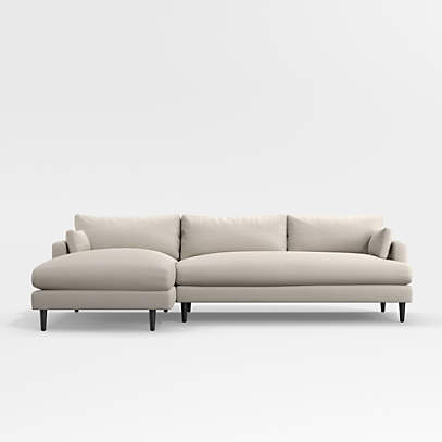 Monahan 2-Piece Left Arm Chaise Sectional Sofa + Reviews | Crate .