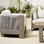 Porto Outdoor Sofa, Lounge Chair & Portside Coffee Table Set .