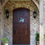 Custom French Country Flat Panel Entry Wood Door. | French doors .