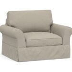 PB Comfort Roll Arm Slipcovered Chair-And-A-Half | Slipcovers for .